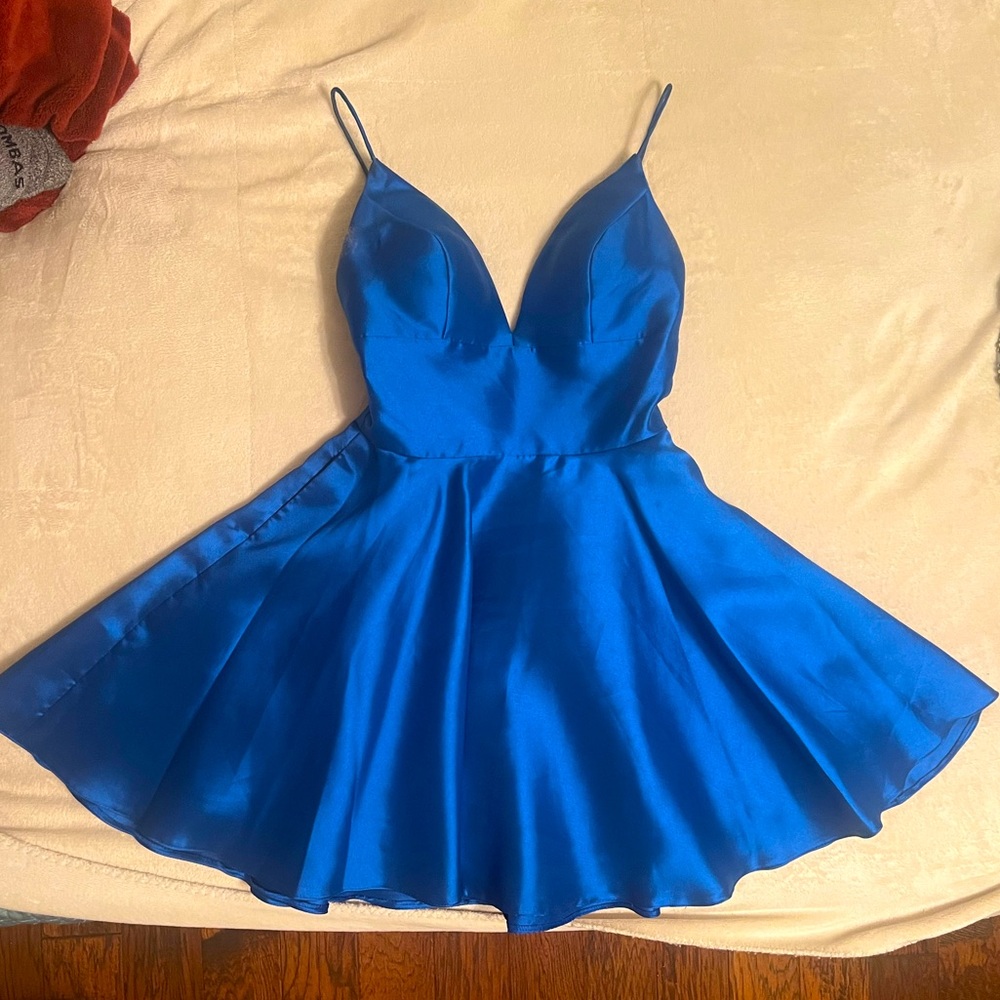 Royal Blue Sherri Hill Homecoming Dress